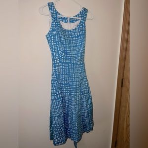 Calvin Klein Blue/White Size 8 Dress